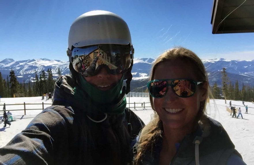 Kate & Kev skiing and riding at Keystone